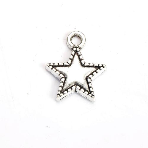 Tibetan Style Star Pendant, antique silver color plated, DIY, 15x12mm, Sold By PC