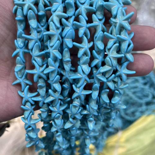 Turquoise Beads, Starfish, fashion jewelry & DIY, more colors for choice, 15mm, Sold Per Approx 38 cm Strand