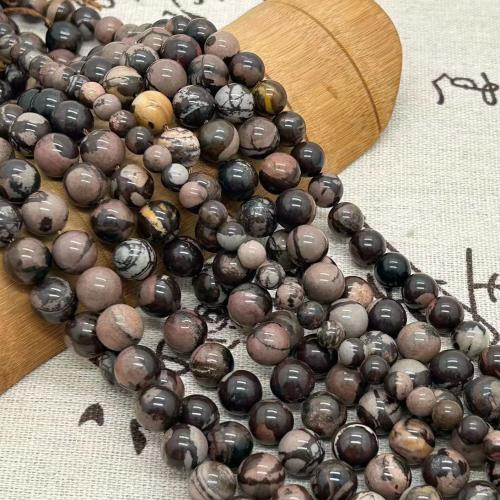 Gemstone Jewelry Beads, Natural Stone, Round, polished, fashion jewelry & DIY & different size for choice, mixed colors, Sold Per Approx 35-40 cm Strand