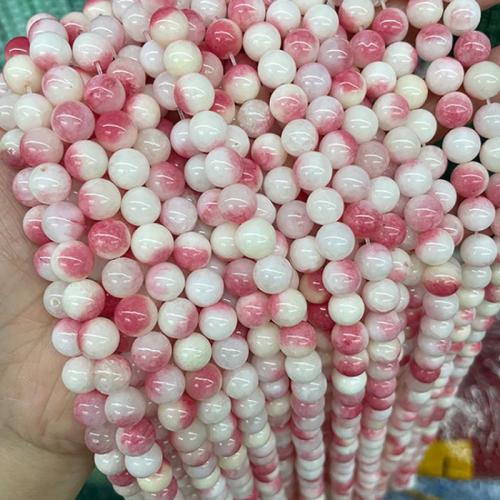 Natural Jade Beads, Round, fashion jewelry & DIY & different size for choice, mixed colors, Sold Per Approx 38 cm Strand