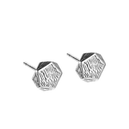 925 Sterling Silver Stud Earrings fashion jewelry & Unisex 7mm Sold By Pair