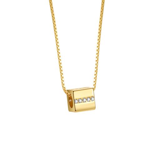 Zircon cubique Micro Pave collier en argent Sterling, Argent sterling 925, avec 5cm chaînes de rallonge, bijoux de mode & pavé de micro zircon & pour femme, plus de couleurs à choisir, Longueur:Environ 40 cm, Vendu par PC