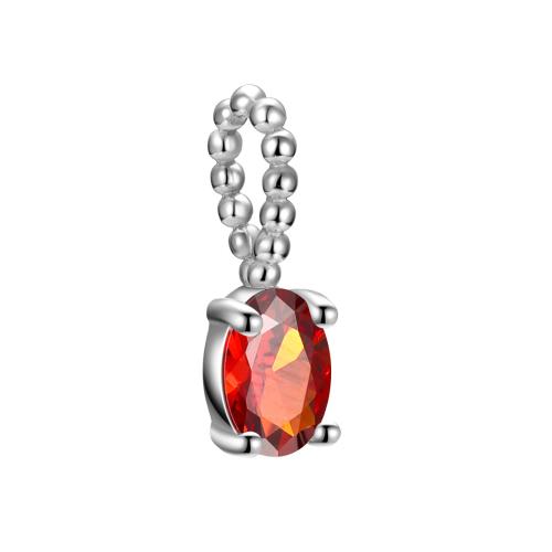 Cubic Zirconia Micro Pave 925 Sterling Silver Pendant, DIY & micro pave cubic zirconia & for woman, more colors for choice, 5x15mm, Sold By PC