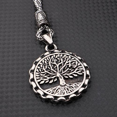 Stainless Steel Jewelry Necklace, 304 Stainless Steel, polished, fashion jewelry & different styles for choice & for man, original color, 35x35mm, Length:Approx 60 cm, Sold By PC