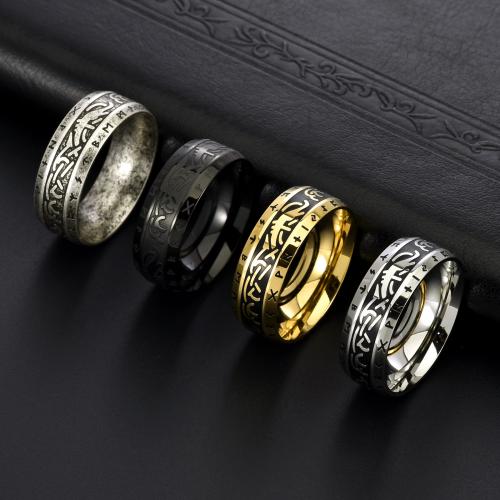 Палец кольцо из нержавеющей стали, Нержавеющая сталь 304, полированный, ювелирные изделия моды & разный размер для выбора & Мужский, Много цветов для выбора, width 8mm, продается PC
