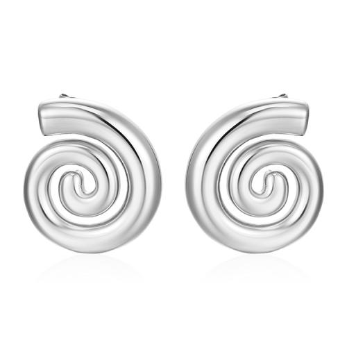 Stainless Steel Stud Earrings 304 Stainless Steel Helix Vacuum Ion Plating fashion jewelry & for woman Sold By Pair