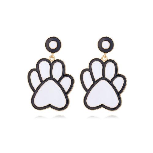 Zinc Alloy Drop Earrings Claw plated fashion jewelry & enamel nickel lead & cadmium free Sold By Pair