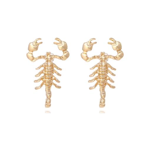 Tibetan Style Stud Earring, Scorpion, plated, fashion jewelry, more colors for choice, nickel, lead & cadmium free, 20x32mm, Sold By Pair