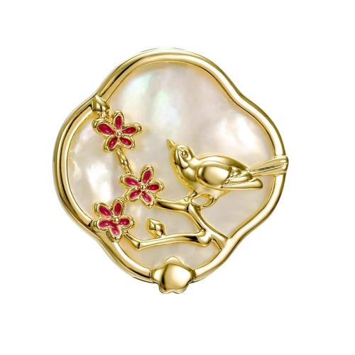Tibetan Style Brooches, plated, for woman & epoxy gel, more colors for choice, 30mm, Sold By PC