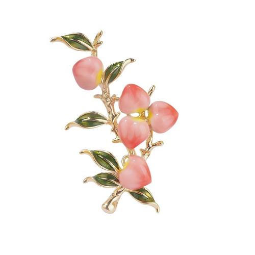 Zinc Alloy Brooches plated for woman & enamel golden Sold By PC