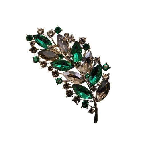 Zinc Alloy Brooches with Imitated Crystal plated for woman Sold By PC