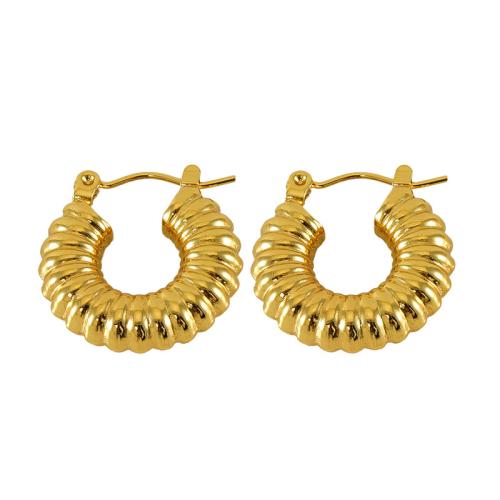 Edelstahl-Hebel zurück-Ohrring, 304 Edelstahl, 18K vergoldet, Modeschmuck & für Frau, goldfarben, 20mm, verkauft von Paar