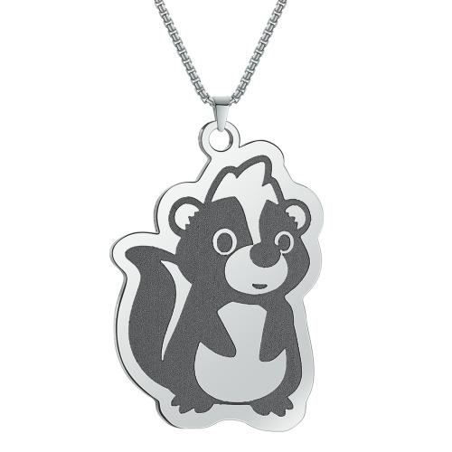 Stainless Steel Jewelry Necklace, 316L Stainless Steel, hamster, fashion jewelry & Unisex, more colors for choice, Length:Approx 60 cm, Sold By PC