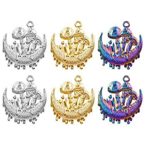 Bijoux pendentifs en acier inoxydable , Acier inoxydable 304, champignon, bijoux de mode & DIY, plus de couleurs à choisir, 24x28mm, Vendu par PC