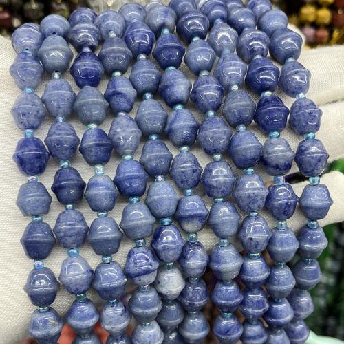 Natural Aventurine Beads, Blue Aventurine, fashion jewelry & DIY, blue, 10x11mm, Sold Per Approx 38 cm Strand