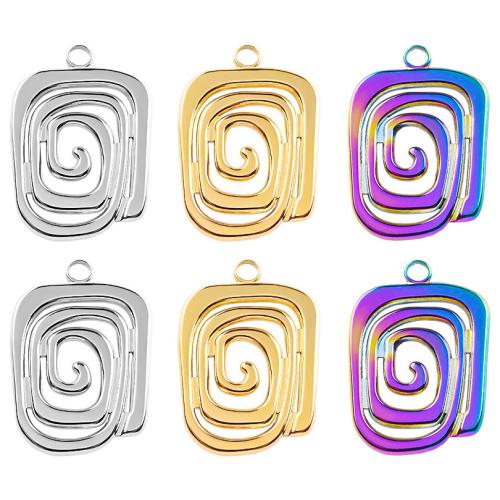 Stainless Steel Pendants, 304 Stainless Steel, Vacuum Ion Plating, fashion jewelry & DIY & hollow, more colors for choice, 20x29mm, Sold By PC