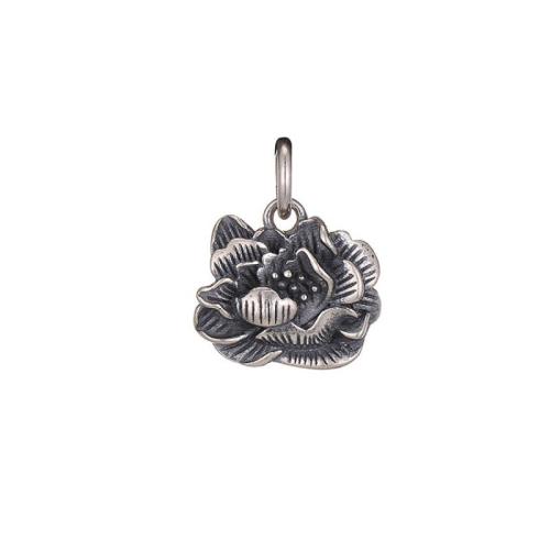 925 Sterling Silver Pendant Flower DIY Sold By PC