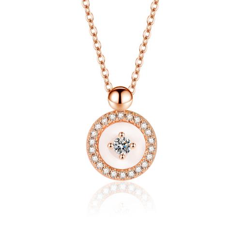 Collar de Latón, metal, Joyería & para mujer & con diamantes de imitación, longitud aproximado 40 cm, Vendido por UD