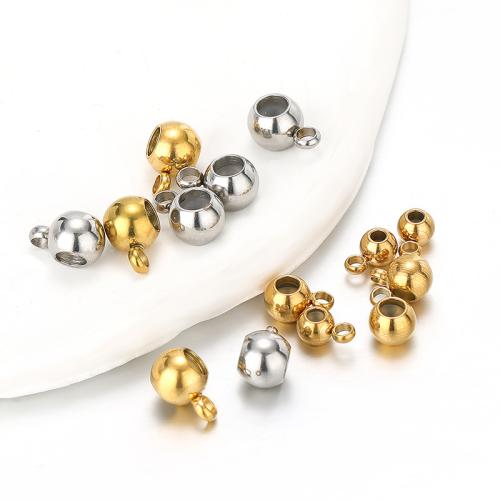 304 nehrđajućeg čelika Čepom perle, možete DIY & različite veličine za izbor, više boja za izbor, 20računala/Torba, Prodano By Torba