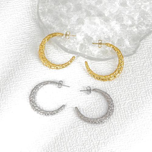 Boucle d'oreille de gaujon en acier inoxydable, Acier inoxydable 304, bijoux de mode & pour femme, plus de couleurs à choisir, 32mm, Vendu par paire