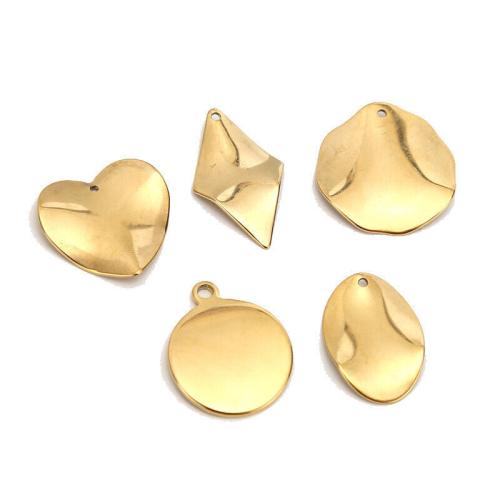 Bijoux pendentifs en acier inoxydable , Acier inoxydable 304, DIY & styles différents pour le choix, doré, Vendu par PC