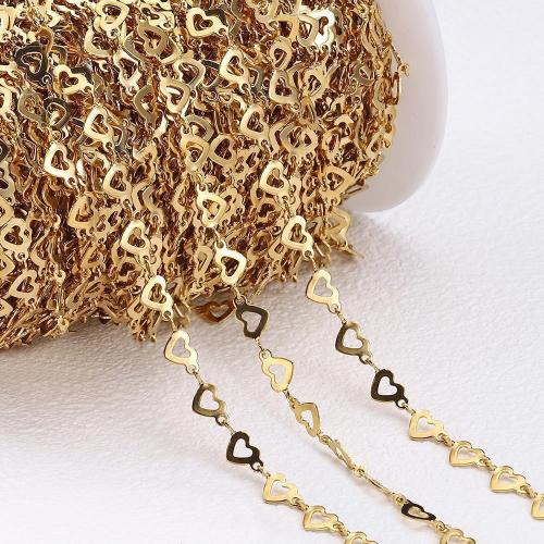 Stainless Steel Jewelry Chain 304 Stainless Steel Heart DIY 5mm Sold By m