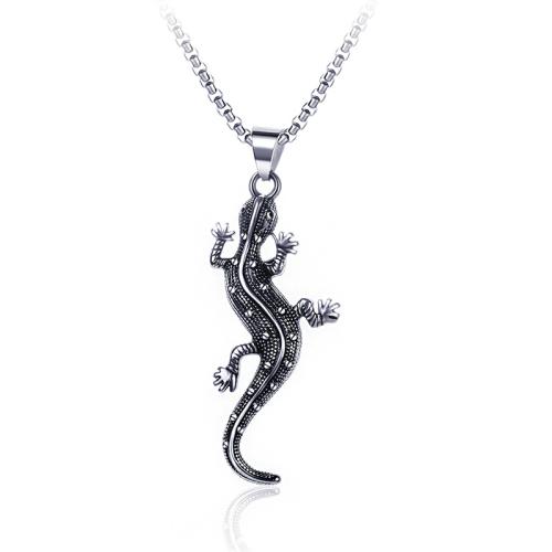 Stainless Steel Jewelry Necklace 304 Stainless Steel Gecko fashion jewelry & for man Sold By PC