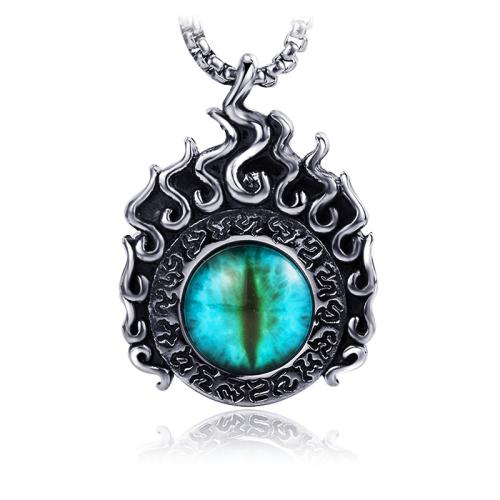 Stainless Steel Jewelry Necklace 304 Stainless Steel Evil Eye fashion jewelry Sold By PC