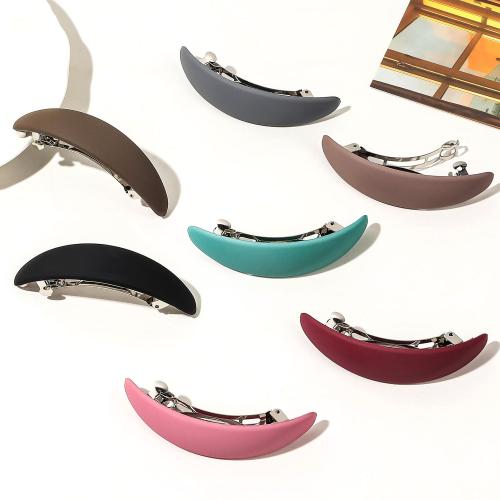 Hair Snap Clips Plastic with Zinc Alloy handmade & for woman & frosted Sold By PC