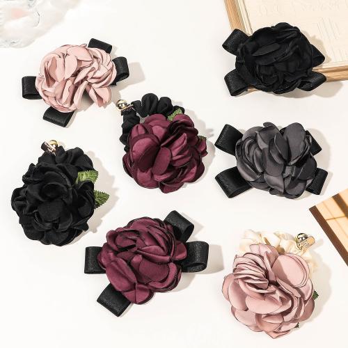 Mixed Hair Accessories, Cloth, with Tibetan Style, Flower, handmade, different styles for choice & for woman, more colors for choice, Sold By PC