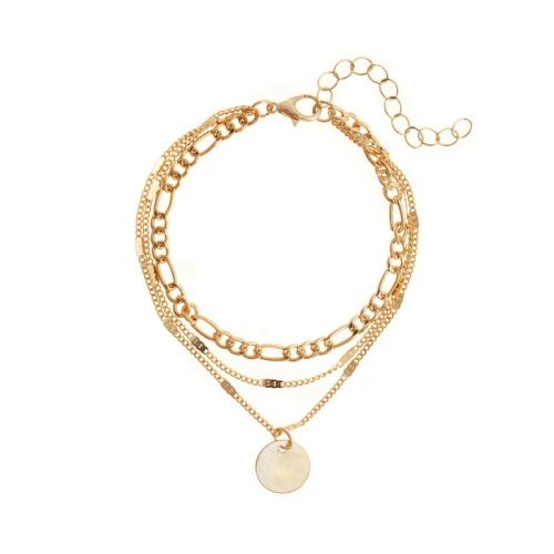 Zinc Alloy Anklet for woman golden Length Approx 18-32 cm Sold By PC