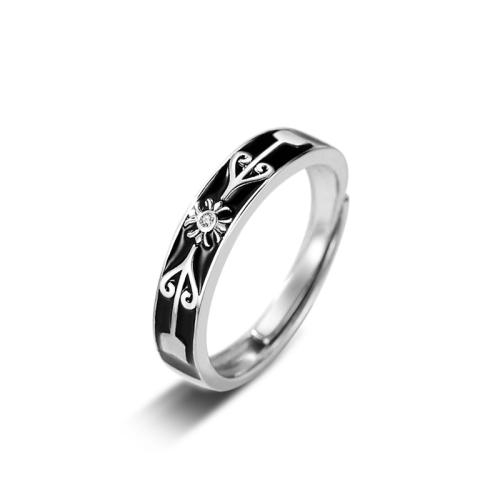 Cubic Zirconia Micro effenen Sterling Zilver Ringen, 925 sterling zilver, mode sieraden & verschillende stijlen voor de keuze & micro pave zirconia, Maat:7, Verkocht door PC