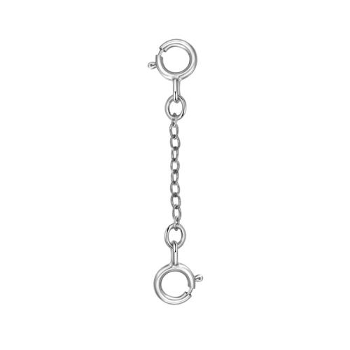 925 Sterling Sølv extender kæde, du kan DIY & forskellig størrelse for valg, Ca. 10pc'er/Bag, Solgt af Bag