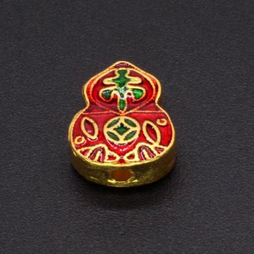 Tibetan Style Jewelry Beads, Calabash, gold color plated, DIY & enamel, more colors for choice, Sold By PC