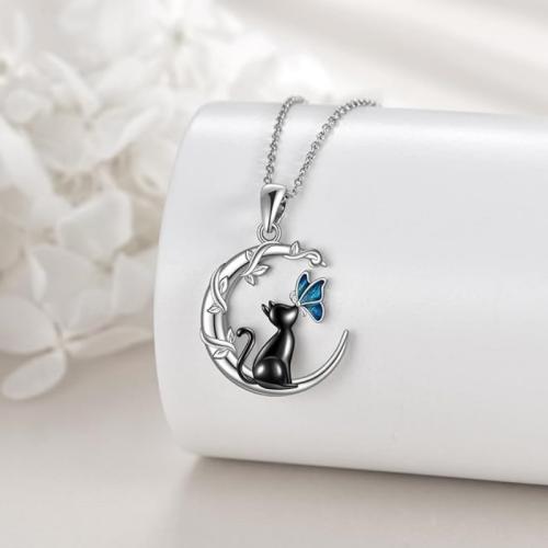 Zinc Alloy Jewelry Necklace with Moonstone silver color plated & for woman & with rhinestone nickel lead & cadmium free Sold By PC