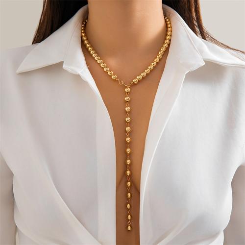 Zinc Alloy Jewelry Necklace with Plastic Pearl plated & for woman nickel lead & cadmium free Sold By PC
