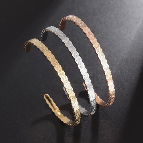Stainless Steel Bangle 304 Stainless Steel plated Adjustable & for woman Sold By PC
