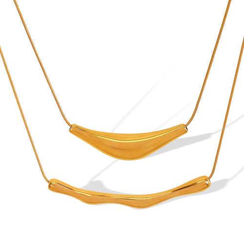 Titanstahl Halskette, plattiert, Modeschmuck & verschiedene Muster für Wahl, keine, Länge:45 cm, verkauft von PC