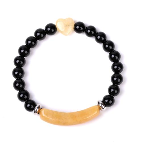 Gemstone Bracelets, with Lava & 304 Stainless Steel, fashion jewelry & different materials for choice, more colors for choice, 8mm, Length:18.5 cm, Sold By PC