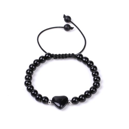 Gemstone Bracelets with Nylon Cord & 304 Stainless Steel fashion jewelry  Length 18.5 cm Sold By PC
