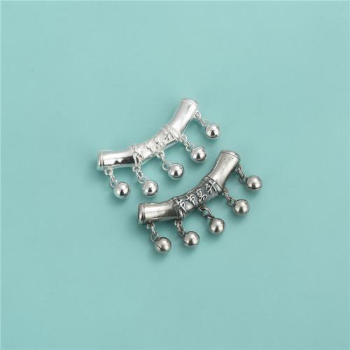 925 Sterling Sølv buede rør perler, du kan DIY, flere farver til valg, 7x36.30mm, Solgt af PC