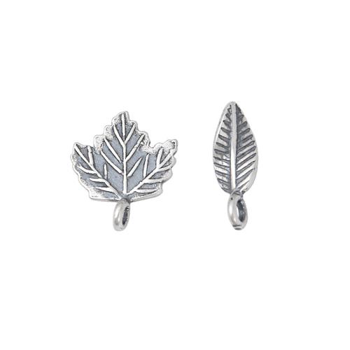 925 Sterling Silver Pendant, Leaf, DIY & different styles for choice, original color, Sold By PC