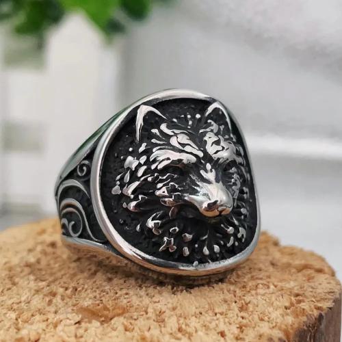 Палец кольцо из нержавеющей стали, Нержавеющая сталь 304, полированный, Винтаж & разный размер для выбора & Мужский, оригинальный цвет, продается PC