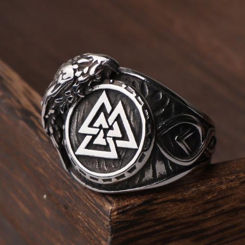 Палец кольцо из нержавеющей стали, Нержавеющая сталь 304, полированный, Винтаж & разный размер для выбора & Мужский, оригинальный цвет, продается PC