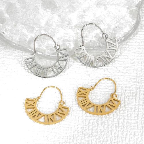 Stainless Steel Drop Earring 304 Stainless Steel Vacuum Ion Plating fashion jewelry & for woman Sold By Pair