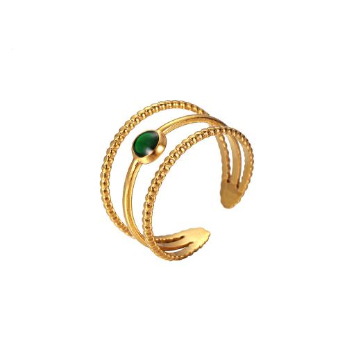 Emalj Rostfritt stål Fingerringar, 304 rostfritt stål, mode smycken & för kvinna, gyllene, Säljs av PC