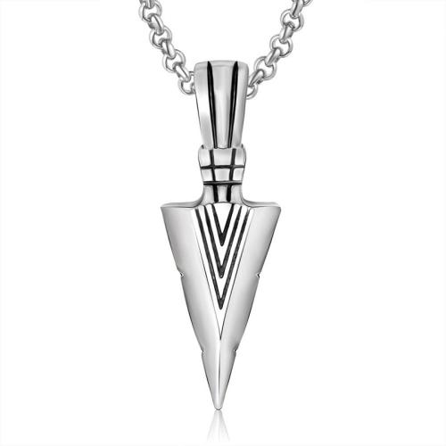 Stainless Steel Pendants, 304 Stainless Steel, polished, fashion jewelry & for man, 56x8.10mm, Sold By PC