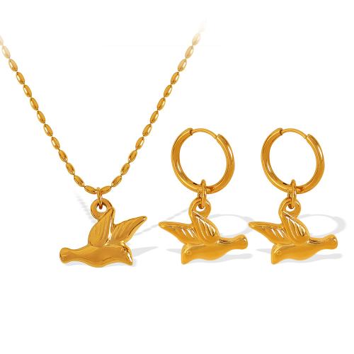 Jewelry Sets, Titanium Steel, Bird, plated, fashion jewelry & different designs for choice, golden, Sold By PC
