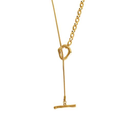 Titanstahl Halskette, plattiert, Modeschmuck, keine, Länge:83 cm, verkauft von PC