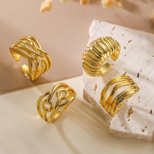 Brass δάχτυλο του δακτυλίου, Ορείχαλκος, επιχρυσωμένο, κοσμήματα μόδας & διαφορετικά σχέδια για την επιλογή, χρυσαφένιος, νικέλιο, μόλυβδο και κάδμιο ελεύθεροι, Sold Με PC